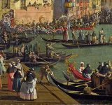 Canaletto: "Venice: A Regatta on the Grand Canal" - oil on canvas (1730s) - National Gallery