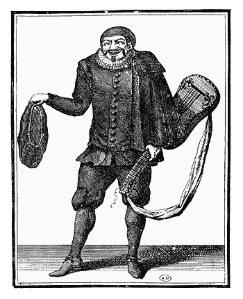Scaramouche represented in a Seventeenth century etching