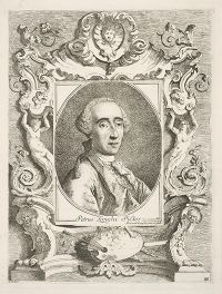 Alessandro Longhi: Portrait of Pietro Longhi - etching (1762)