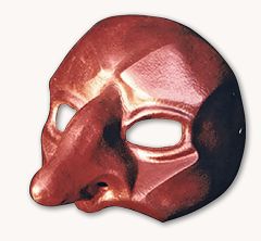 Red captain mask - modern reproduction