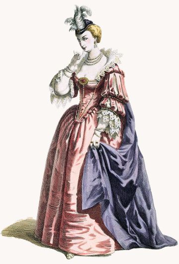 Color illustration by Maurice Sand - Isabella - year 1600