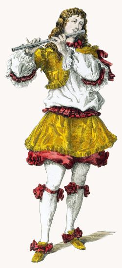 Color illustration by Maurice Sand - Ottavio - year 1688